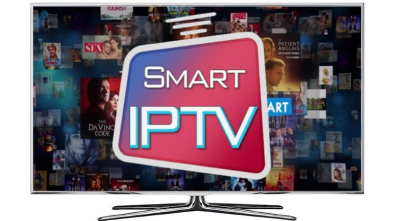IPTV inteligente con fondo de película