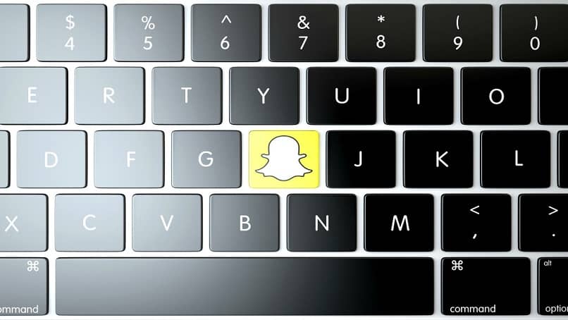teclado con opción snapchat