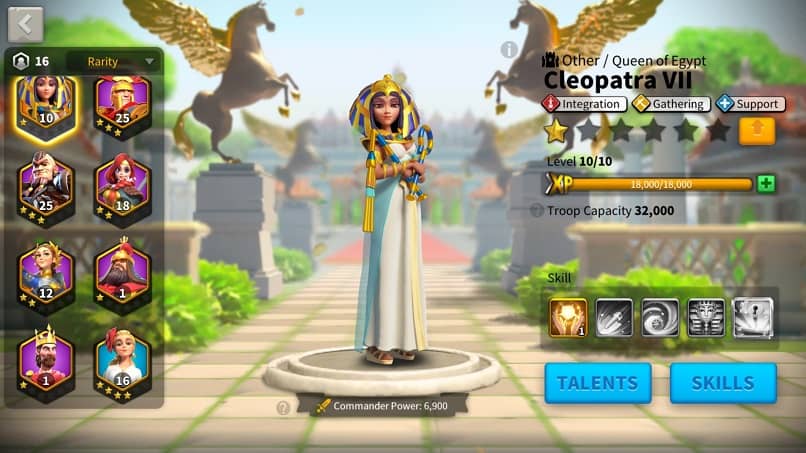 El ascenso del comandante del reino de Cleopatra