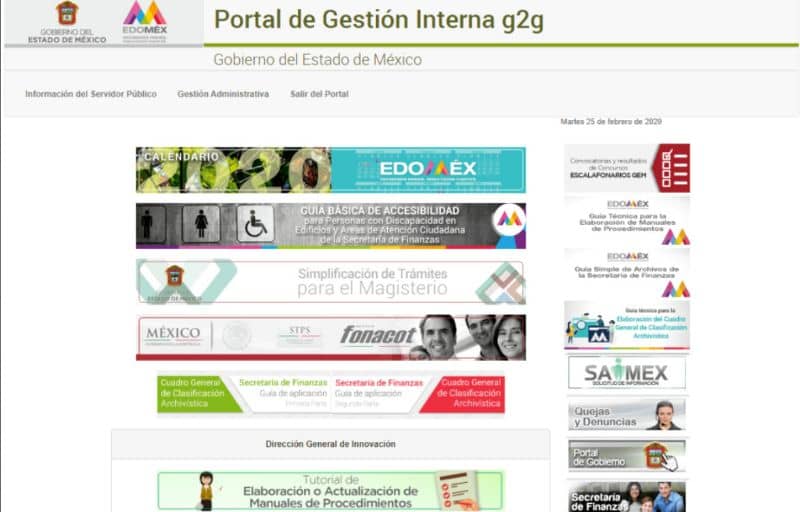 Portal de gestión interna g2g