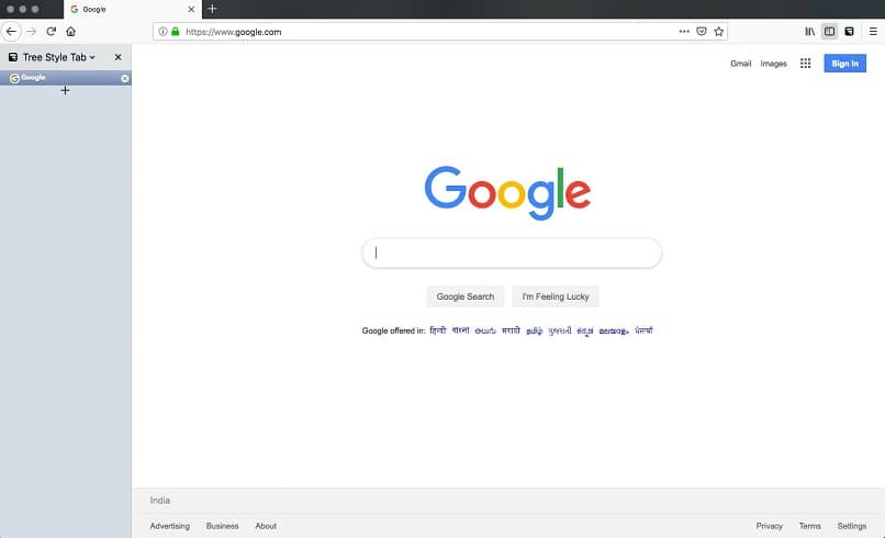 pantalla de inicio de Chrome