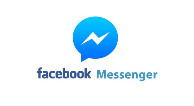 Fondo blanco del logo de facebook messenger