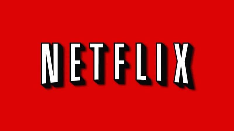 Logotipo de Netflix blanco con fondo rojo