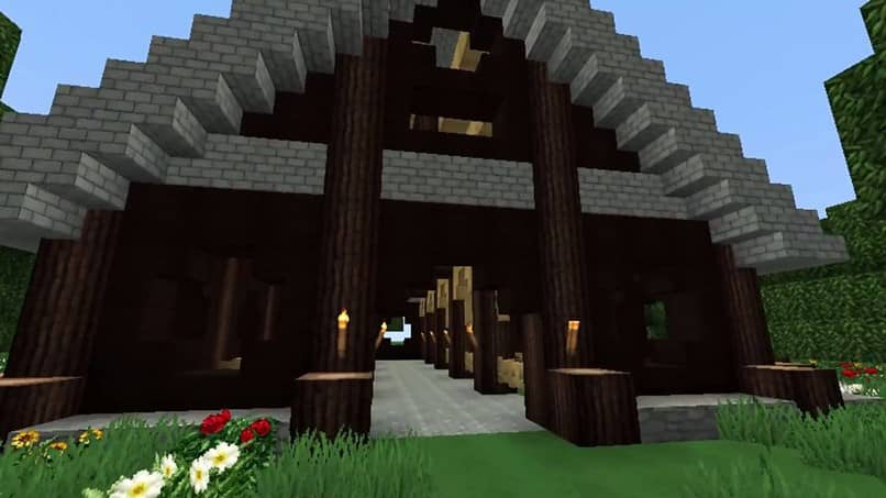 Minecraft casa marrón