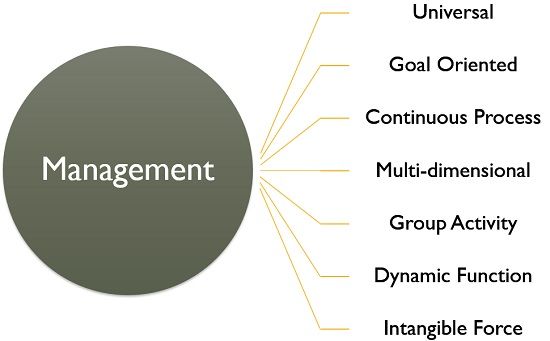 características de la gestión